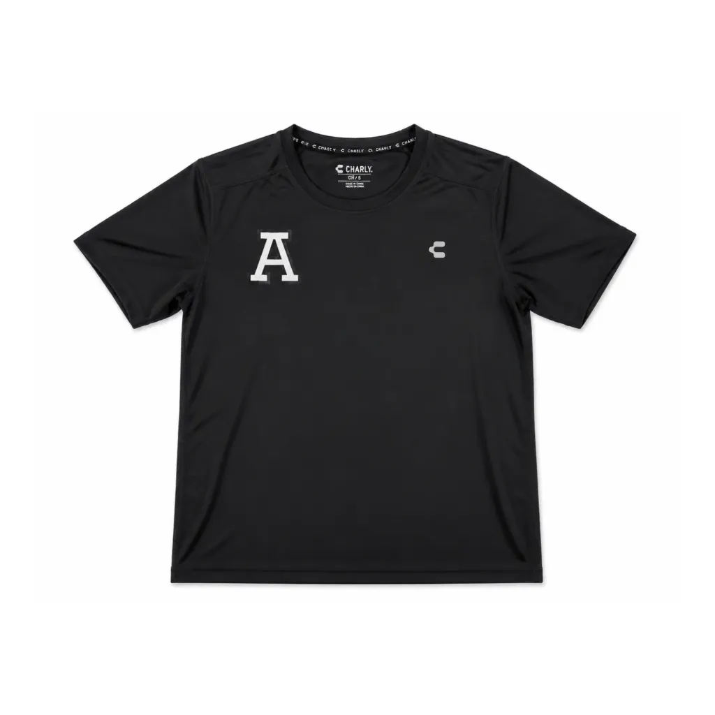 Charly Playera Deportiva (S, Negro, Caballero)