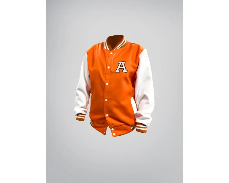 Chamarra Universitaria Naranja