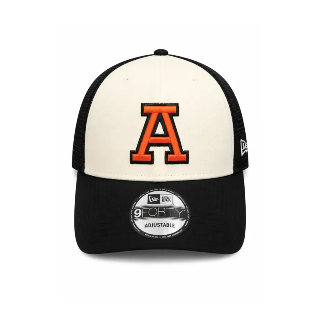 New Era x Anáhuac 9FORTY Strapback - Blanca/A Naranja